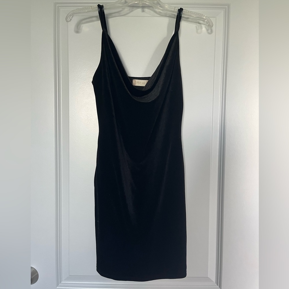 black velvet mini dress